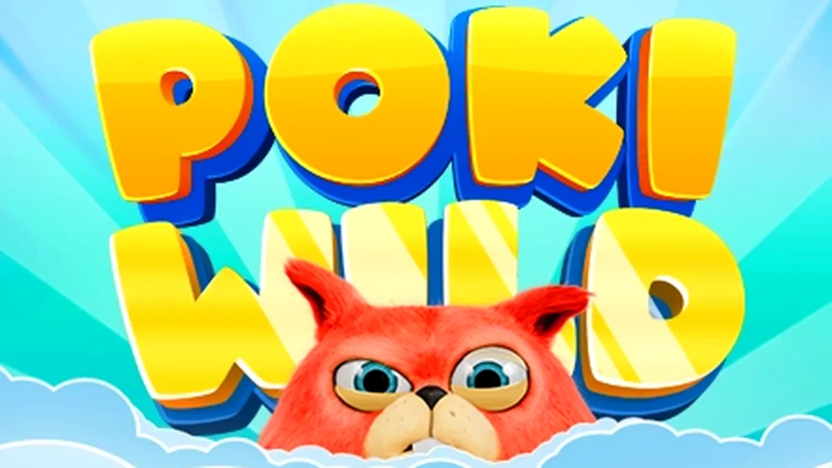 Isang makulay at masiglang screenshot ng Poki Wild slot game na nagpapakita ng mga simbolo na may temang 'wild' at ang 5x3 reel grid.